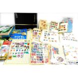 Philately. The Empire and World stamps, mostly used, albums, on sheets and loose.