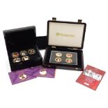 A Queen Elizabeth II Diamond Jubilee photographic four coin set, in copper with 24ct gold plating, i