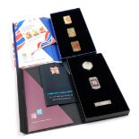 Two Olympic related three limited edition ingot sets, one for Team GB and Paralympics GB gold layere