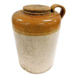 A Port Dundas pottery two tone jar, with screw lid, for Richard Smith's Executors Limited, Glasgow,