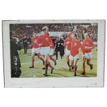 An England World Cup Series Final 1966 poster, bearing autograph of Jack Charlton, limited edition