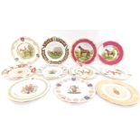 A group of collectors plates, to include the Spode First St Ledger plate, dates to include 1970,