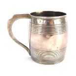 A George III silver tankard, with fluted banding, monogram engraved, London 1799, 2½oz.