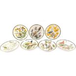 A set of Franklin Mint Songbirds Of The World collectors plates, comprising The European Gold Finch,