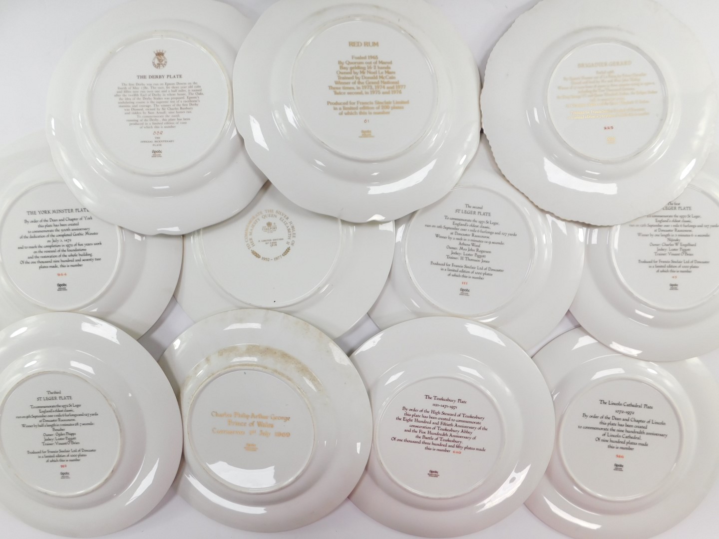 A group of collectors plates, to include the Spode First St Ledger plate, dates to include 1970, - Image 3 of 3