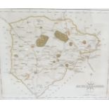 John Cary. Rutlandshire framed map, 24cm x 26cm, framed and glazed.