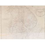 After Robert Morden. Map of Lincolnshire, 1690, 39cm x 45cm, framed and glazed.