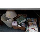 Household wares, table lamp, House Expert Guide, ceramics, collectors tins, quizzes and children's