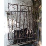 A pair of metal garden gates.