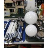 Light fittings, bar wall lights, domed lights, etc. (3 trays)