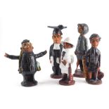 Various pottery figures, Lawyer, female golfer, 34cm high, etc. (a quantity)