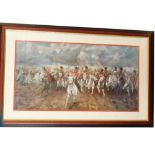 Charge of The Scots Greys, print, 39cm x 70cm.