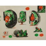 •Graham Sutherland (1903-1980). Sheet of studies, artist signed limited edition lithograph, 185/200