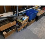 A large quantity of woodworking and other tools.