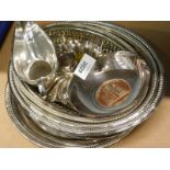 Various silver plated items, to include candlestick, tureen, Lincoln Cathedral dish, etc.