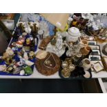 Miscellaneous items, to include ceramic ducks, Chinese ginger jars, carvings, Oriental table,