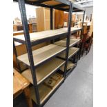 Two sets of industrial racking.