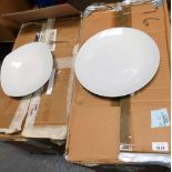 Two white porcelain dinner sets, boxed. Note: VAT is payable on the hammer price of this lot at 20%