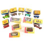 Various Matchbox Lesney die cast vehicles, including Y-4, Y-1 and various other Models of Yesteryear