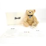 A Steiff Diana 50th Birthday bear, blonde, 30cm high, boxed with certificate.