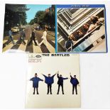 The Beatles Abbey Road LP, EMI Apple records, together with Help!, PMC1255 and The Beatles double al