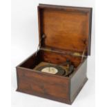 A Collard vintage wooden cased record player, model 3RC.521, 47cm wide, 41cm deep.