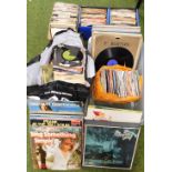 Various 45rpm singles, to include Jimmy Osmond, various children's nursery rhymes, some LP records,