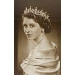 After Youseuf Karsh. Princess Elizabeth at Clarence House London 1951, photographic print, 74cm x 47