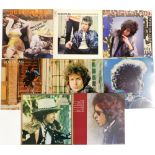 Bob Dylan LPs, comprising Knocked Out Loaded, Empire Burlesque, Highway 61 Revisited, Blonde on Blon