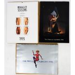 Three Pirelli calendars, for 1991, 1992 and 1995.