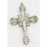 A Russian silver crucifix pendant, 84 fineness, maker BA, St Petersburg 1874, 17.8g.