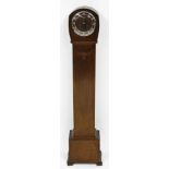 An early 20thC Smith's Enfield oak cased grandmother clock, chapter ring bearing Arabic numerals, ei