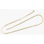 A 9ct gold curb link neck chain, without clasp, 2.7g.
