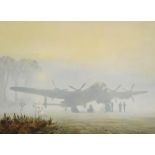 After Gerald Coulson. Off Duty, Lancaster At Rest, print, 56cm x 76cm.