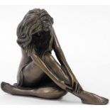 A Frith sculpture bronzed figure of Sara, BC019, bears paper labels, 20.5cm wide.