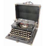 A Royal typewriter, for the Italian market, with an Azerty keyboard, cased.