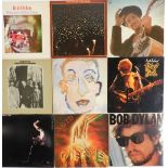Bob Dylan LPs, comprising Bringing it all Back Home, Before the Flood, Nashville Skyline, John Wesle