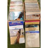 Various LP records, to include Nat King Cole, Diana Ross, Liberace, compilations, etc. (2 boxes)