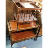 A two tier trolley and Canterbury.