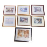 A group of William Russell Flint prints, all framed and glazed. (7)