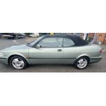 A Saab Convertible, Registration W554 URP, V5 present, odometer reading 122,045 miles, two keys, new