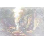 19thC School. Fairy Olen Bettwys-Y-Coed, North Wales, oil on canvas, 50cm x 76cm, framed and
