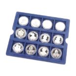 Twelve various silver and other proof coins, to include House of Plantagenet set, King Richard II, K