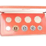 A Republic of Malta 1976 decimal proof coin set, Franklin Mint, in outer case and card packaging, an