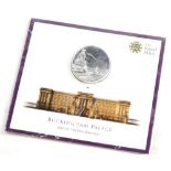 A Buckingham Palace 2015 hundred pound silver proof coin, in outer wrapper.