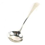 A George III silver ladle, old English pattern, London 1801, 17cm long, 1.41oz.