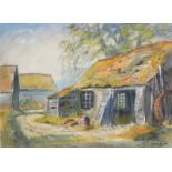 •Clifford Edgar Levi Knight (1930-2016). Farm building, watercolour, signed and dated 1992, 29cm x 3