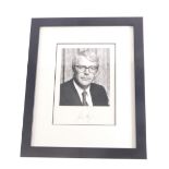 A 1990's photograph of John Major, quarter profile whilst in office as Prime Minister, signed to the