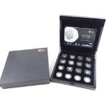 A Royal Mint UK fifty pence silver proof collection, 40th Anniversary 1969-2009 number 1515 includin