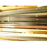 A selection of Polcore and other picture framing frame lengths and sections, various designs. (a qua